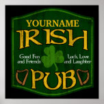 Personalized Irish Pub Sign Print