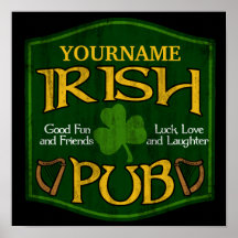 Personalized Irish Pub Sign Print