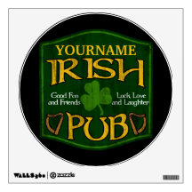 Personalized Irish Pub Sign Room Sticker
