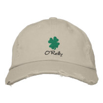 Personalized Irish Shamrock Hat, Baseball Cap embroidered hats
