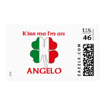 Personalized Italian Kiss Me I'm Angelo postage