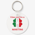 Personalized Italian Kiss Me I'm Martini keychains