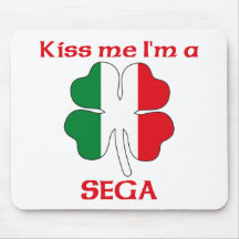 Personalized Italian Kiss Me I'm Sega Mouse Mats