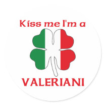 Personalized Italian Kiss Me I'm Valeriani stickers