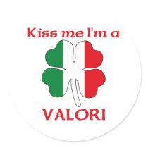 Personalized Italian Kiss Me I'm Valori stickers