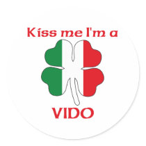Personalized Italian Kiss Me I'm Vido stickers
