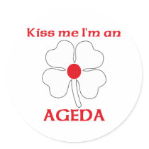 Personalized Japanese Kiss Me I'm Ageda stickers