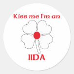 Personalized Japanese Kiss Me I'm Iida Stickers