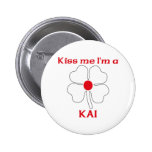Personalized Japanese Kiss Me I'm Kai Buttons