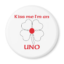 Personalized Japanese Kiss Me I'm Uno magnets by KissMeTshirts Personalized Japanese Kiss Me I'm Uno magnets