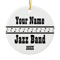 Personalized Jazz Band Music Ornament Keepsake