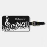 Personalized Jumbled Musical Notes Bag Tags