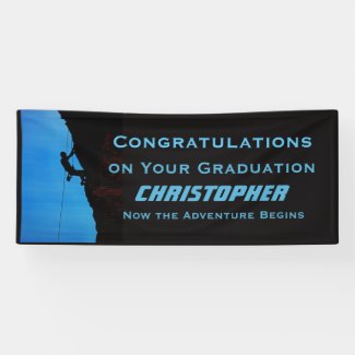 Personalized JUMBO Banner/Sign, Rock Climber