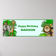 Personalized Jungle  Banner Posters
