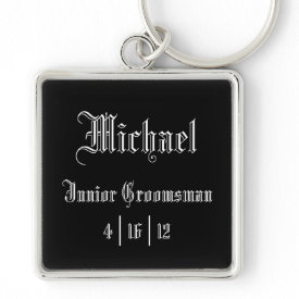 Personalized Junior Groomsman Keychain keychain