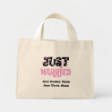 Personalized Just Married Tote Bag bag