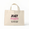 Personalized Just Married Tote Bag bag