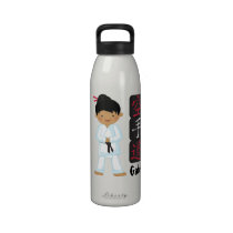Personalized Karate Girl Water Bottle