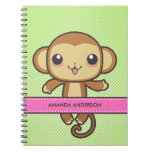 Personalized Kawaii Monkey Notebook/Journal