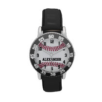 Personalized Kids Baseball Softball Watch at Zazzle