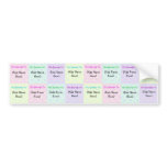 Personalized Kids Name Labels; Waterproof Stickers Bumper Stickers