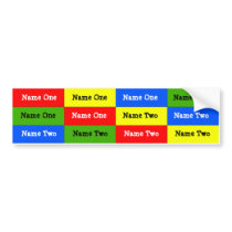 Personalized Kids Name Labels; Waterproof Stickers Bumper Sticker