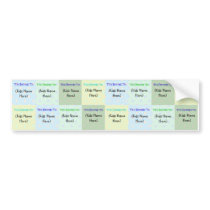 Personalized Kids Name Labels; Waterproof Stickers bumper stickers