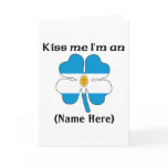 Personalized Kiss Me I'm an Argentinan Greeting Ca cards