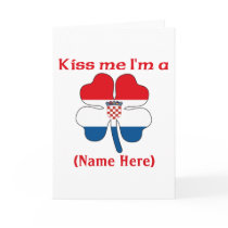 Personalized Kiss Me I'm Croatian Greeting Card by KissMeTshirts Personalized Kiss Me I'm Croatian Greeting Card