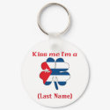 Personalized Kiss Me I'm Cuban, (Last Name) keychains