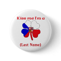 Personalized Kiss Me I'm Czech, (Last Name) buttons by KissMeTshirts Personalized Kiss Me I'm Czech, (Last Name) buttons