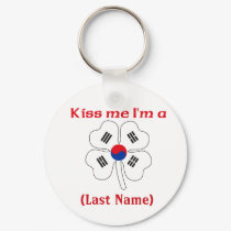 Personalized Kiss Me I'm Korean  Keychain