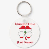Personalized Kiss Me I'm Lebanese  Keychain