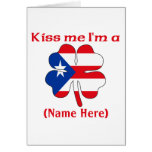 Personalized Kiss Me I'm Puerto Rican Greeting Car Greeting Cards
