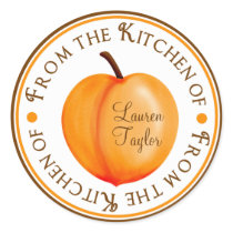 Personalized Kitchen Baking Stickers- Peaches