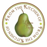 Personalized Kitchen Baking Stickers- Pears