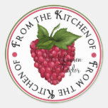 Personalized Kitchen Baking Stickers- raspberry