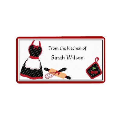 Personalized Kitchen Gifts on Personalized Kitchen Labels   Medium Size Personalized Address Labels