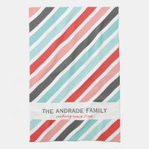 Personalized Kitchen Towels with Stripe Patterns