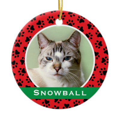 Personalized Kitten Cat Photo Ornament