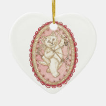 Personalized Kitty Cupid Ornament
