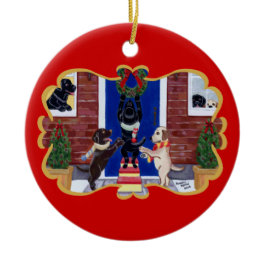 Personalized Labrador Retriever Christmas fun Ornament
