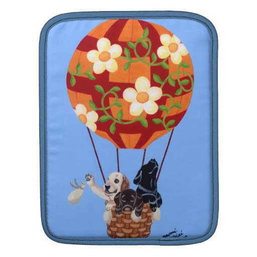 Personalized Labradors & Hot Air Balloon iPad Sleeve