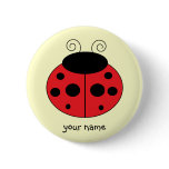 Personalized Ladybug Button