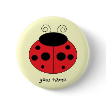 Personalized Ladybug Button by ladybugland Personalized Ladybug Button
