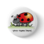 Personalized Ladybug Button