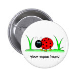 Personalized Ladybug Button