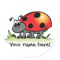 Personalized Ladybug Sticker