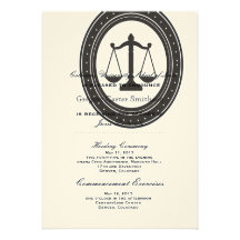 Personalized Law School Graduation Announcements