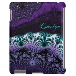 Personalized Layered Fractal Abstract iPad Case